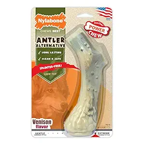 Nylabone Power Chew DuraChew Antler Rawhide Alternative Dog Chew Toy, Large