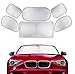 Produktbild AOLVO Auto Windschutzscheibe Sonnenschutz faltbar Auto Fenster Shades für Kinder Baby, 6 Stück Fenster Sonnenschutz Displayschutzfolie für Seite hinten Windows, Sonnenlicht UV-Reflektor hält Fahrzeug Cool für Frauen Mädchen