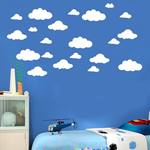 Saingace Wandaufkleber Wandtattoo Wandsticker,31pcs / set DIY große Wolken 4-10 Zoll-Wand-Aufkleber-entfernbare Vinylwand-Abziehbild-Kinderhaus-Ausgangsdekoration-Kunst - 2