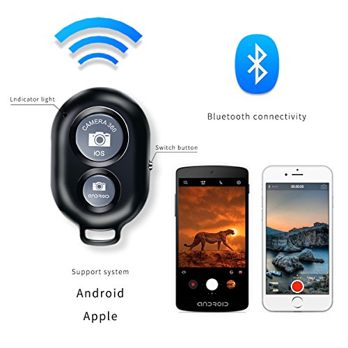 AFAITH Kit per obiettivi Smartphone, telecomando Bluetooth + mini treppiedi + occhiali da pesca + obiettivo grandangolare + macro + obiettivo telecamera 2X per iPhone 7 / 6S / 6 - PA073