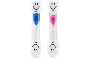 KODWIS Sabliers Minuterie 2 Pièces, Sablier Smiley Horloge de Sable Hourglass 3 Minutes Sabliers Souriants Sablier Minuterie pour Brosser Les Dents, Sablier Ensemble pour Jeux Cuisine Exercice Brossage