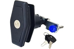 ADVOKINGTAP Nylon and Zinc Alloy Push Door Lock with Two Keys for Caravans and Campers