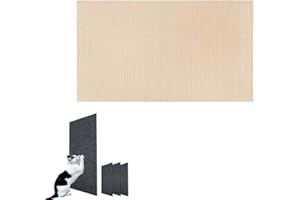 DUJUANUS Diy Climbing Cat Scratcher Adesivo, Climbing Cat Scratcher, Ritagliabili Tappeto Tiragraffi per Gatti Divano, Tappeto Antiscivolo per gatti (30 * 100cm,Khaki)