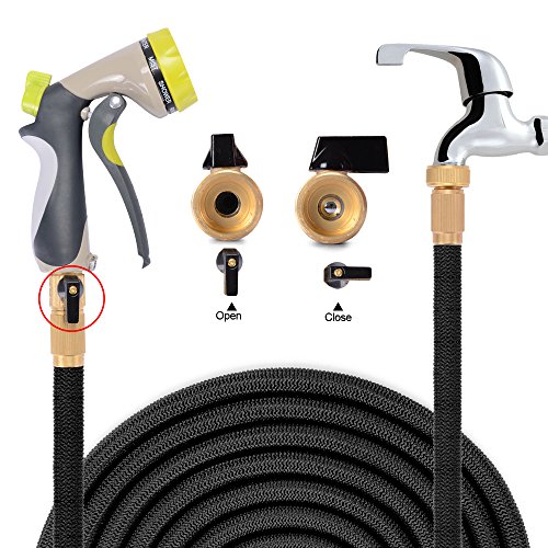 Gartenschlauch, Bewässungsschlauch Wasserschlauch mit Zink legierter Metalldüse (Schwarz) - 4