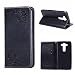 Produktbild LG V10 Ledertasche Hülle,EVERGREENBUYING - Blumenmuster Handyhülle H968 / H962 Aufklappbare Leder Schutzhülle im Flip Etui Cover Style Für LG V10 5.7" Schwarz