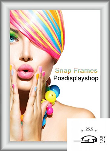 PACK OF 10 A1 SNAPFRAMES - 25mm Profile Silver Anodised Snap frame - Poster Display QTY 10. Code APF1 x 10
