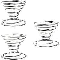 Yardwe Luft Pflanze Halter Metall Air Plant Halter Ei Ständer Tischpflanzer Container Pflanzgefäß 3 Stück (Silber)