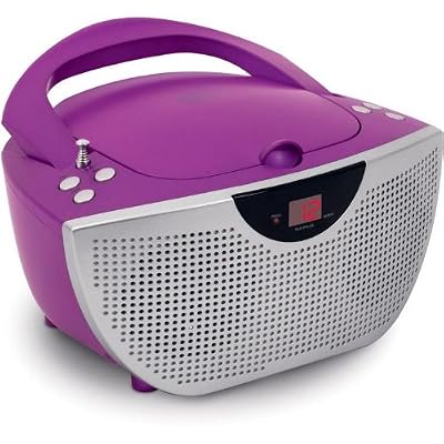 Bigben lecteur radio cd portable violet +300 stickers