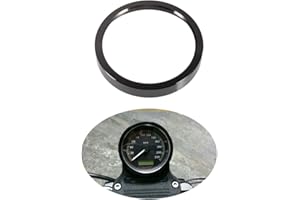 SINKEES Kit de Garniture de Jauge d'instrument de Moto Lunette de Compteur de Vitesse Anneau de Couvercle de Tachymètre pour XL Sportster 1200/883 2000-2020 (Noir)
