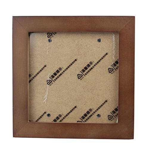 Umiwe(TM) Square Thick Pine Wood Photo Frame Wall Picture Frame (Walnut,7 Inch)With Umiwe Accessory