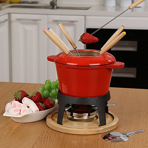 fondue set keramik cheese Gusseisen von 6 Gabeln /DIY fondue set chocolate - 5