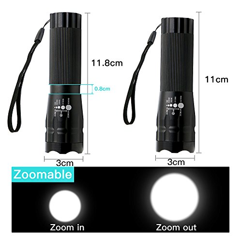 LED Fahrradbeleuchtung set, Bukm LED Fahrradlampe Fahrradlicht Sport Frontlicht und Rücklicht für Radfahren, Camping und täglichen Gebrauch, Wasserdicht - 3