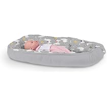Nid Bébé Cocoon Multifonctionnel - 100% Coton, Pare-chocs Rembourré - Pour Lit, Voyage, Matelas à Langer - 50x80 Cm