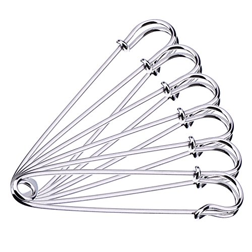 Outus 30 Stück Extragroß Sicherheitsnadel Rostfrei Stahl Heavy Duty Sicherheitsnadel für Decke, Rock, Kilts ( 4 Zoll und 3 Zoll) - 3