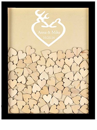 Hochzeit Gästebuch gestalten Jagd ist über Hochzeit Gästebuch Alternative Rustikale Holz Herz Drop Box 30x35cm with 120 hearts