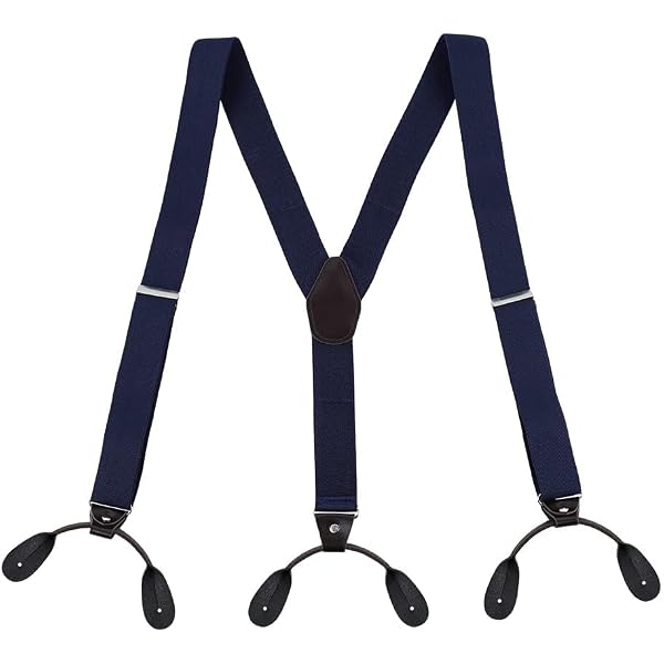 Bretelles Homme KLONKEE - Extra Solides 3.5cm - 6 Boutons Inclus - Réglables Et Élastiques - Style Y - Pour Costume Et Tenue Élégante