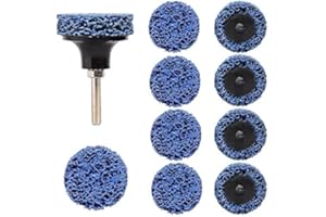 Shineboc Grobschleifscheibe, 10 Stücke 2 inch (50mm) CSD Scheibe Schleifscheibe, Nylongewebe Scheibe für schleifens Polierens Rostentfernung zum Metall Stahl Edelstahl (Blau)