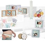 Baby Art Double Print Frame – Bilderrahmen für Foto, Hand- und Fußabdruck - 5