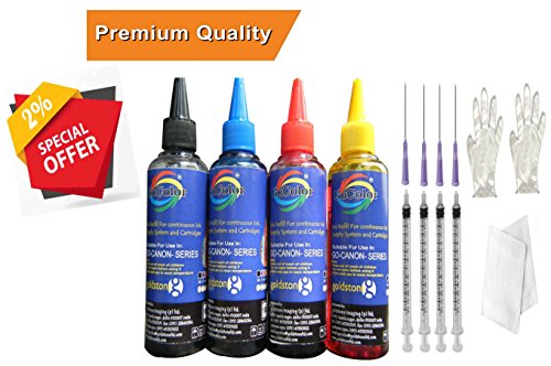 Gocolor Canon Refill Ink for Canon Inkjet Pixma Printer PG 47/CL57/PG 89/CL 99/PG 810/CL 811/PG 810/CL 811/PG 88/CL 98/PG 740/CL 741/PG- 830/CL- 831/PG-40/CL-41/PG 745/CL 746 (100 ml)(Set of 4) RS.539 (55.00% Off) - Amazon