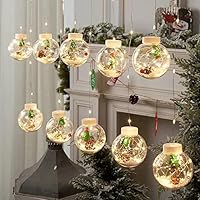 Quace 12 Stars 138 LED Curtain String Curtain Lights with 8 Flashing Modes Decoration for Christmas, Wedding, Party…