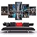 Produktbild Fbhfbh Dekor Wohnzimmer Wandkunst Gerahmte Moderne HD-Drucke Stadtstraße Auto Nachtaufnahme Gemälde Kunstwerke Poster Modular Pictures Leinwand-12x16/24/32inch,Without frame
