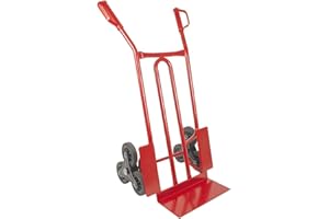 ‎TRESTLES TRESTLES S01HS Rot Sackkarre | Treppensteiger | Sternräder | Stahlgestänge | pannensicheres Rad | 250 kg Tragkraft | Made in EU