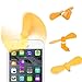 Produktbild MOMDAD Mini USB Ventilator Tragbare Flexibel Klein Phone Fan Cool Kühler drehbar Lüfter mit Zwei Blätter für iPhone 7/7 Plus iPhone 6/ 6S Plus iPhone SE 5S iPad - Orange