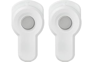 DURDIIY Backofentür Kindersicherung 9.3cm*5cm*2.2cm Backofen Kindersicherung,Kindersicherheit Hitzebeständiges Ofentürschloss selbstklebend Das Öffnen der Backofentür verhindern(weiß) (weiß 2)