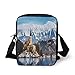 Produktbild LULABE Winter,Lake Bled in Slovenia Scenes from Europe Travel Destination Ancient Places Photo Decorative, Print Kids Crossbody Messenger Bag Purse