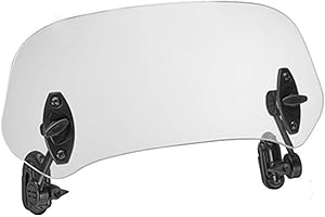 PIGMANA Motorcycle Windshield Wind Deflector - Universal Raised Windscreen Extender - Universal Dashboard Protector for Motorcycle Racing Bike