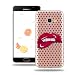 Produktbild Suming Samsung Galaxy A3 2017 SM-A320F Tasche Transparente Kristallklare Schutzhülle Weiche TPU Silikon Schale Flexible Schlanke Leichte Schutzhülle Anti-Kratz Stoßfeste Staubdichte Etui - Flammende Lippen