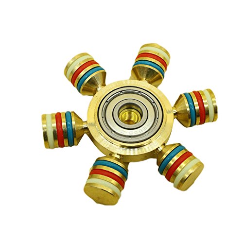Walwh Hexagonal Brass Fidget Spinner EDC Hand Spinner Toy for ADHD Anxiety Autism Boredom Golden 1 Walwh Hexagonal Brass Fidget Spinner EDC Hand Spinner Toy for ADHD Anxiety Autism Boredom Golden 1
