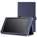 Produktbild MoKo Lenovo Tab 2 A7-10 Hülle - PU Leder Tasche Ständer Schutzhülle Schale Smart Case Cover mit Standfunktion für Lenovo Tab 2 A7-10 7 Zoll 17.8cm IPS Android Tablet, Marineblau