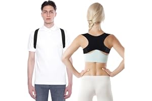 Eaasok Rücken Geradehalter,Haltungskorrektur Rücken Damen und Herren,Rückenstützgürtel,Schultergurt Haltungskorrektur,Verstellbare Rückenstütze für Nacken,Rücken und Schultern