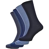 Mr. Gadget's Solutions Calzini diabetici da uomo, 3 paia di calzini da uomo, taglia grande, non elasticizzati, 100% cotone, c