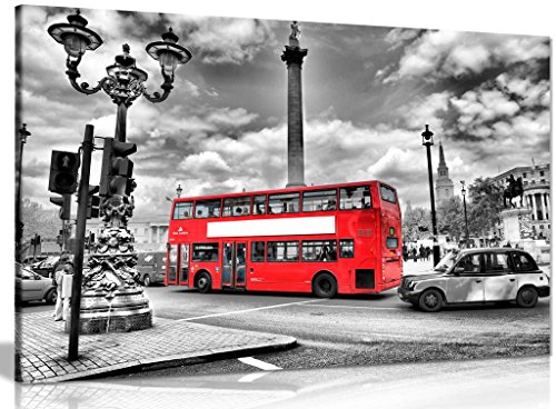 London Canvas Print Black White Red Bu Buy Online In Belize At Desertcart