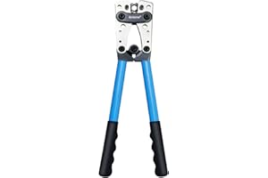Brileine Battery Cable Crimping Tool from AWG 8, 6, 4, 2, 1, 1/0(Single Blue)