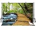 Produktbild GzHQ 7x5ft Bambusbrücke Kulisse Feuchtgebiet Wald Grüner Baum Bambusbrücke Taube Fotografie Kulisse Photo Backdrops Studio Fotografie Kulisse Hintergrund Studio Requisiten LYNAN448