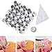 Produktbild candora® russische Paspelierung Tipps 46pcs 25 Set integrierter Formen Kuchen dekorieren Mund Edelstahl groß Größe Kuchen dekorieren Tools