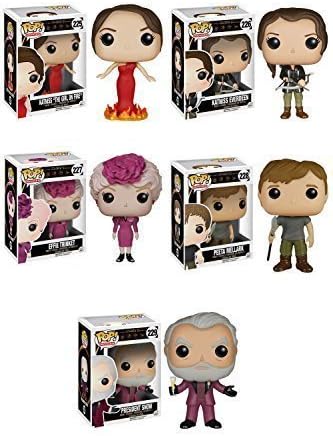 The Hunger Games Katniss Girl on Fire, Katniss Everdeen, Effie Trinket, Peeta Mellark, President Snow Pop! Vinyl Figure Set of 5