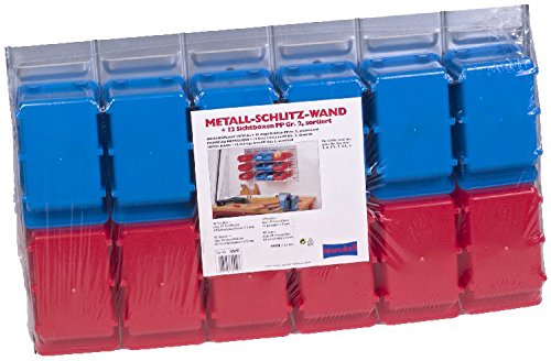 hünersdorff Metall-Schlitzwand-Set, 1 Stück, rot / blau, 657030 - 2