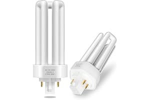 Lamptobe 2 Pack GX24Q-3 26W 4 Pin Lampada Fluorescente Compatta - Bianco Caldo 2700K 3U Forma Risparmio Energetico Lampada CFL AC 220V PLT 827 CFL Non Dimmerabile per Ufficio Bagno Cucina Corridoio