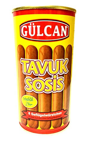 Preisvergleich Produktbild 10 x 550g Gülcan Geflügelwürstchen Würstchen Geflügel - Tavuk Sosis