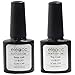 Eleacc 2 x 10ml Nail Art UV/LED Lamp Gel Polish Gelpolish Base Top Coat Primer Foundation Long-lasting