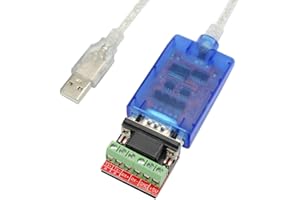 Jeirdus Cable adaptador convertidor de puerto serie USB a RS422 RS485 con chip FTDI compatible con Windows 10, 8, 7, XP y Mac con protección ESD (0,5 metros)