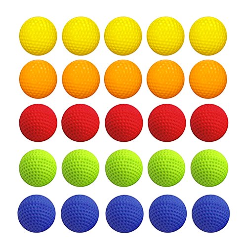Beetest Balles Nerf Rival [50 Pcs] EVA Mousse Éponge Enfants Jouet Pistolet Bullet Souple Dart Recharge Balles pour Nerf Rival Zeus Apollo Khaos Atlas Artemis Blasters Couleur Assortie