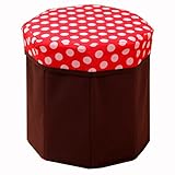 ASDYO Neue Multifunktionale Kreative Haushaltswaren Aufbewahrungsbox Lagerung Hocker Farbe Optional,Red-25*25*25cm