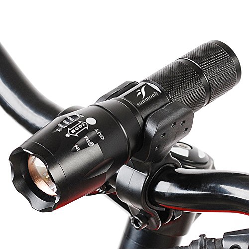 Sunmoch T6 LED 800 Lumen Fahrradlampe Set mit USB Fahrrad Rücklicht,Schwarz - 3