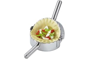 KAYCROWN Best Utensils Stainless Steel Ravioli Mold Empanada Press Pierogi Dumpling Maker Wrapper Pastry Dough Cutter Kitchen Accessories (L: 4.75 inch)