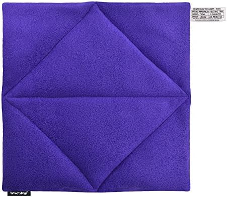 Wheat Bag Large 34cm Square Microwave Heat Pack (or use as a Cold Pack) by WheatyBags® (Fleece Fabric - Royal Blue)